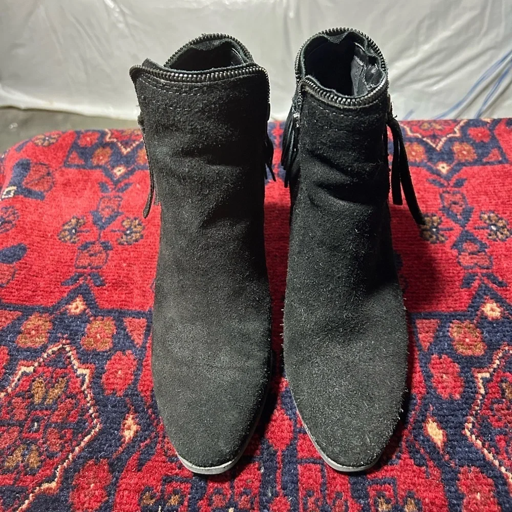 DV by Dolce Vita Black Fringe Ankle Booties